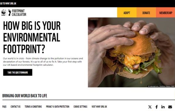 WWF carbon footprint calculator