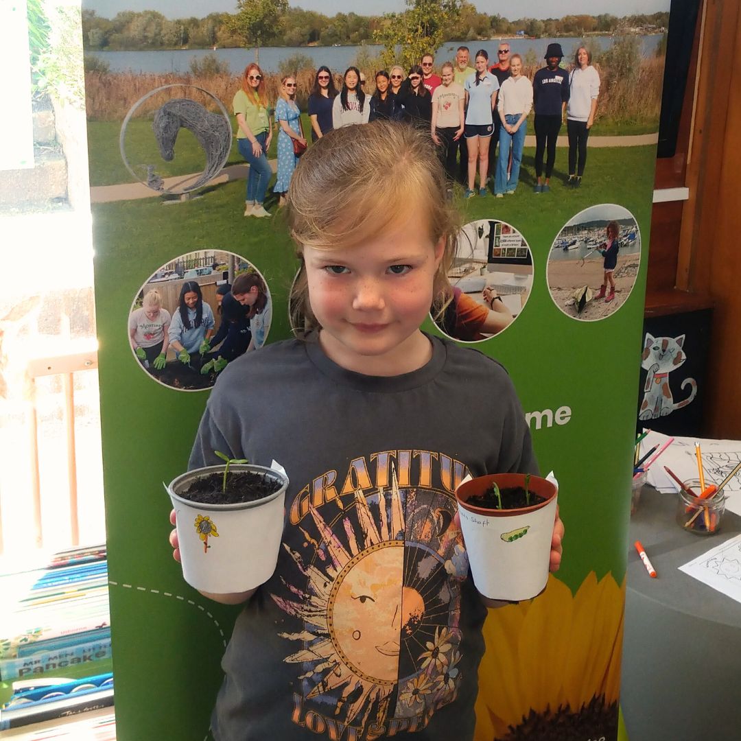 Axminster Library seed sowing activity, 2024, Little Green Change