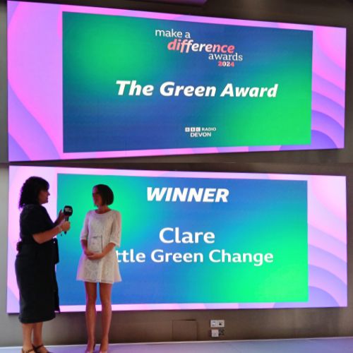 Winning the BBC Devon Make a Difference Green Award, September 2024