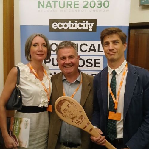Little Green Change's Founder and Director, Clare Matheson, at the Political Purpose Awards, held at the House of Commons, Westminster, in September 2024.
